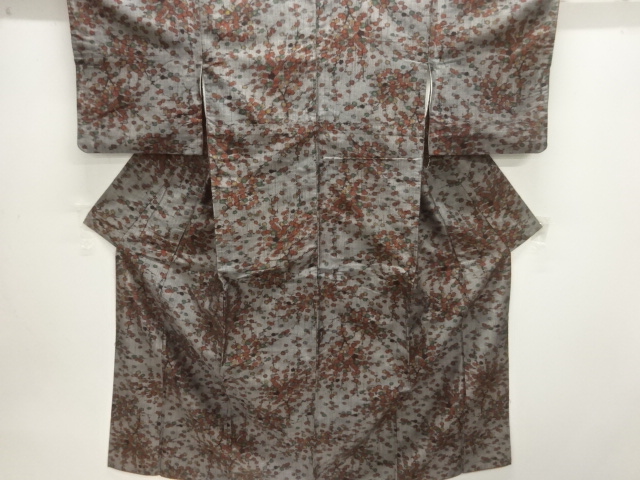JAPANESE KIMONO / TSMUGI / WOVEN UME BRANCH 